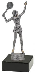 M34614 Tennis (Damen) Pokal-Figur mit Marmorsockel inkl. Beschriftung | 17,2 cm