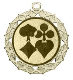 DI7003.302 Skat - Poker Medaille 70 mm Ø inkl. Band / Kordel | montiert