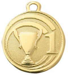ME.087.SM Pokal Medaille 32 mm Ø inkl. Band / Kordel | unmontiert