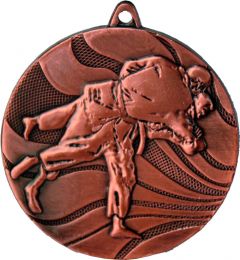 C2650.03 Judo Medaille bronze 50 mm Ø inkl. Band oder Kordel | montiert