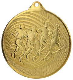 C3071.SM Lauf - Läufer Medaille 70 mm Ø inkl. Band / Kordel | unmontiert