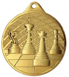 C34050 Schach Medaille 50 mm Ø inkl. Kordel / Band | montiert