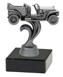 M34350 Oldtimer Pokal-Figur mit Marmorsockel inkl. Beschriftung | 10,8 cm