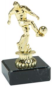 MP202 Fussball Figur gold - silber mit Marmorsockel 15,8 cm | montiert
