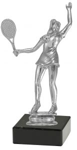 P8014 Tennis (Damen) Pokal-Figur mit Marmorsockel inkl.  Gravur | 17,0 cm