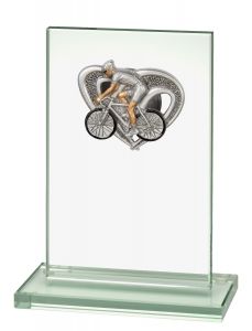 W511.2515 Radsport Glaspokal inkl. Beschriftung | 100x150 mm