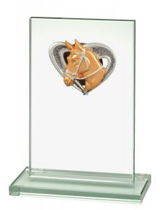 W511.2508 Reitsport - Pferde Glaspokal inkl. Beschriftung | 100x150 mm