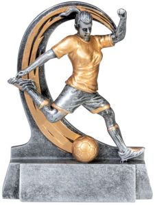 39740 Damen Fussball Kunstharz-Pokal inkl. Beschriftung | 12,5 cm