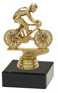 M34368 Radsport - Rennrad Pokal-Figur mit Marmorsockel inkl.  Gravur | 11,9 cm