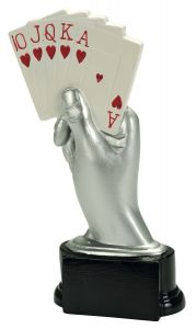 39129 Skat - Poker Pokalfigur inkl. Gravur | 16,0 cm