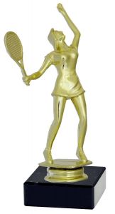 P8013 Tennis (Damen) Pokal-Figur mit Marmorsockel inkl.  Gravur | 17,0 cm