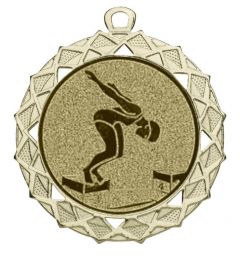 DI7003.224 Schwimmer Medaille Damen 70 mm Ø inkl. Band / Kordel | montiert
