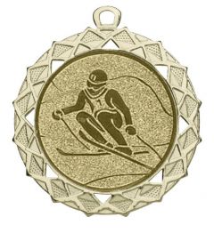 DI7003.307 Ski Alpin Medaille 70 mm Ø inkl. Band / Kordel | montiert