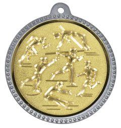 SME.014 Leichtathletik Medaillen 56 mm Ø inkl. Band / Kordel | montiert