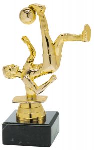 MP221 Fussball Figur gold - silber mit Marmorsockel 14,5 cm | montiert