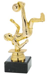 MP222 Damenfussball Figur gold - silber mit Marmorsockel 14,5 cm | montiert