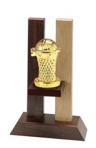 H330.029 Basketball Holz-Pokal inkl. Beschriftung | 3 Größen