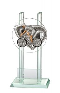 W140.2515 Radsport Glaspokal/trophäe inkl. Beschriftung | 3 Größen