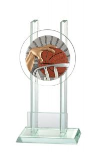 140.BL23 Basketball Glaspokal/trophäe inkl. Beschriftung | 3 Größen
