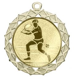 DI7003.209 Tennis Herren Medaille 70 mm Ø inkl. Band / Kordel | montiert