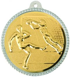 SME.002 Fussball Medaillen 56 mm Ø inkl. Band / Kordel | montiert