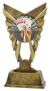 X840.060 Skat - Poker Pokalsportpreis inkl. Beschriftung | 23,0 cm