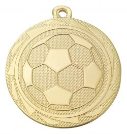 3er Set Fußball Medaille Metall 45mm gold- silver und bronzefarben mit Band 