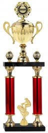Säulenpokal Silber Blau 57 Cm | Wanderpokal