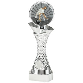 Boule Pokal Mit Gravur - Silbersäule Auf Marmorsockel